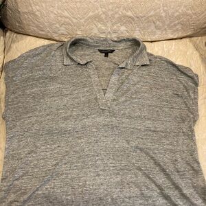 Banana Republic Heather Gray Polo Shirt Large